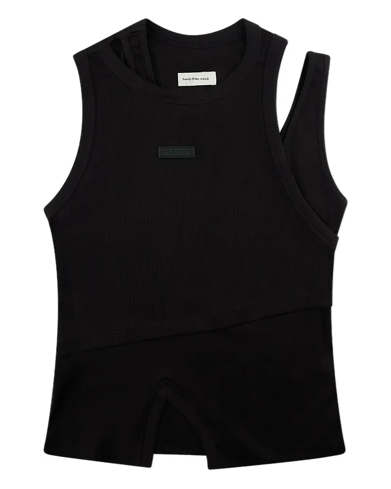 Feng Chen Wang 2 IN 1 "Black" Oberteil - Schwarz Schwarz