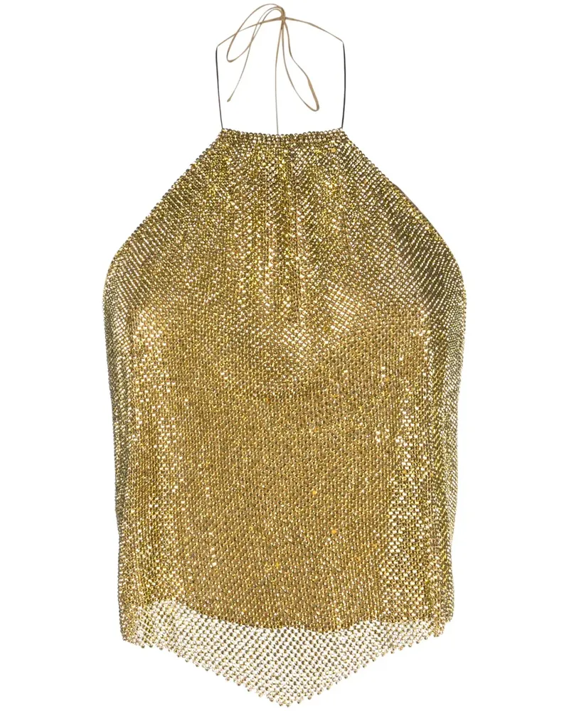 MANURÍ Neckholder-Top - Gold Gold