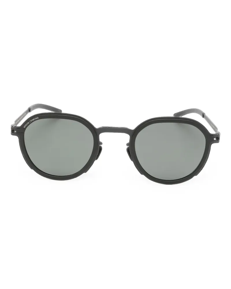 Mykita Runde MR001 Sonnenbrille - Schwarz Schwarz