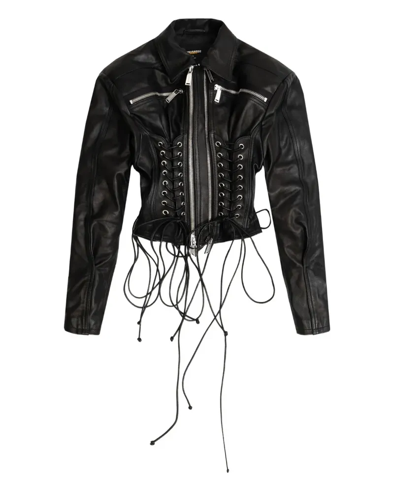 Dsquared2 x Ducati Jacke mit Schnürung - Schwarz Schwarz