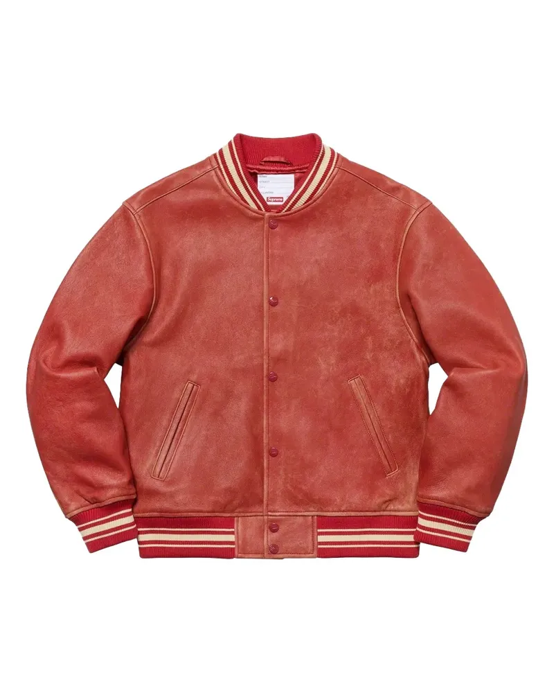 Supreme Being Bomberjacke aus Leder - Rot Rot