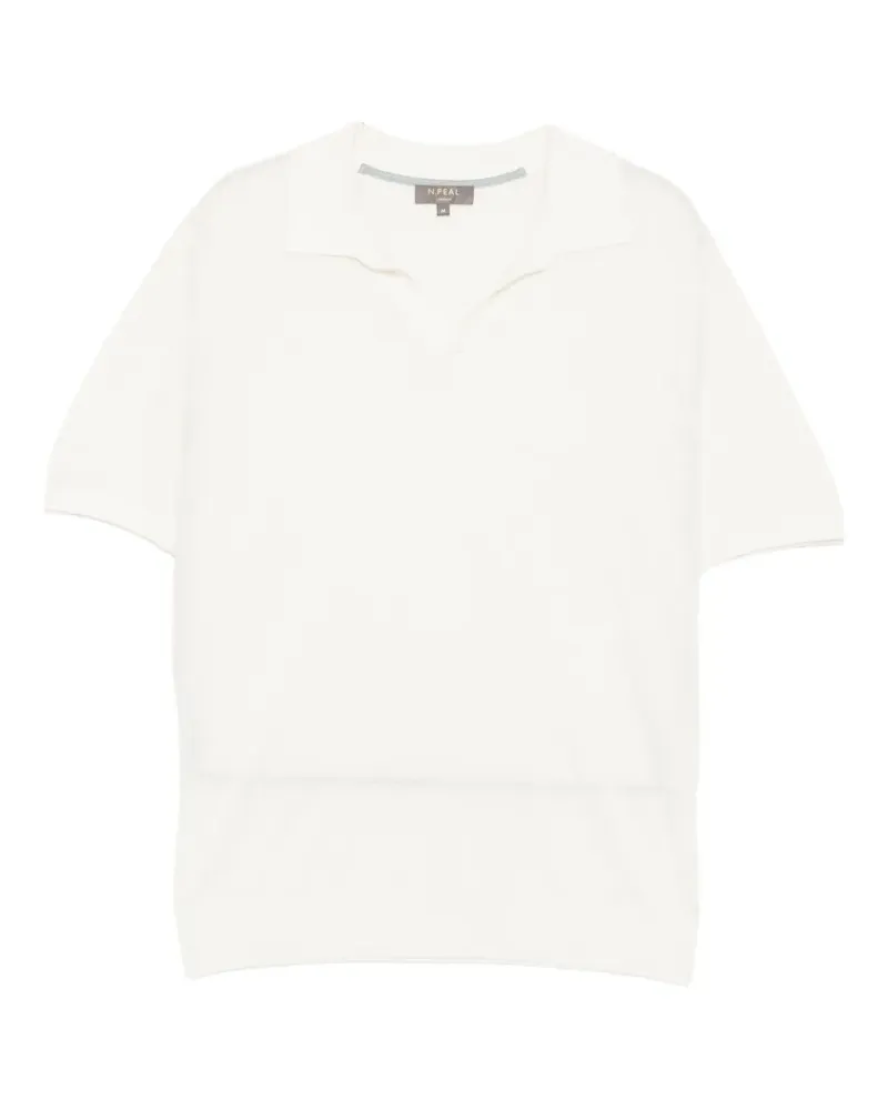 N.Peal Piqué-Oberteil - Weiß Weiß