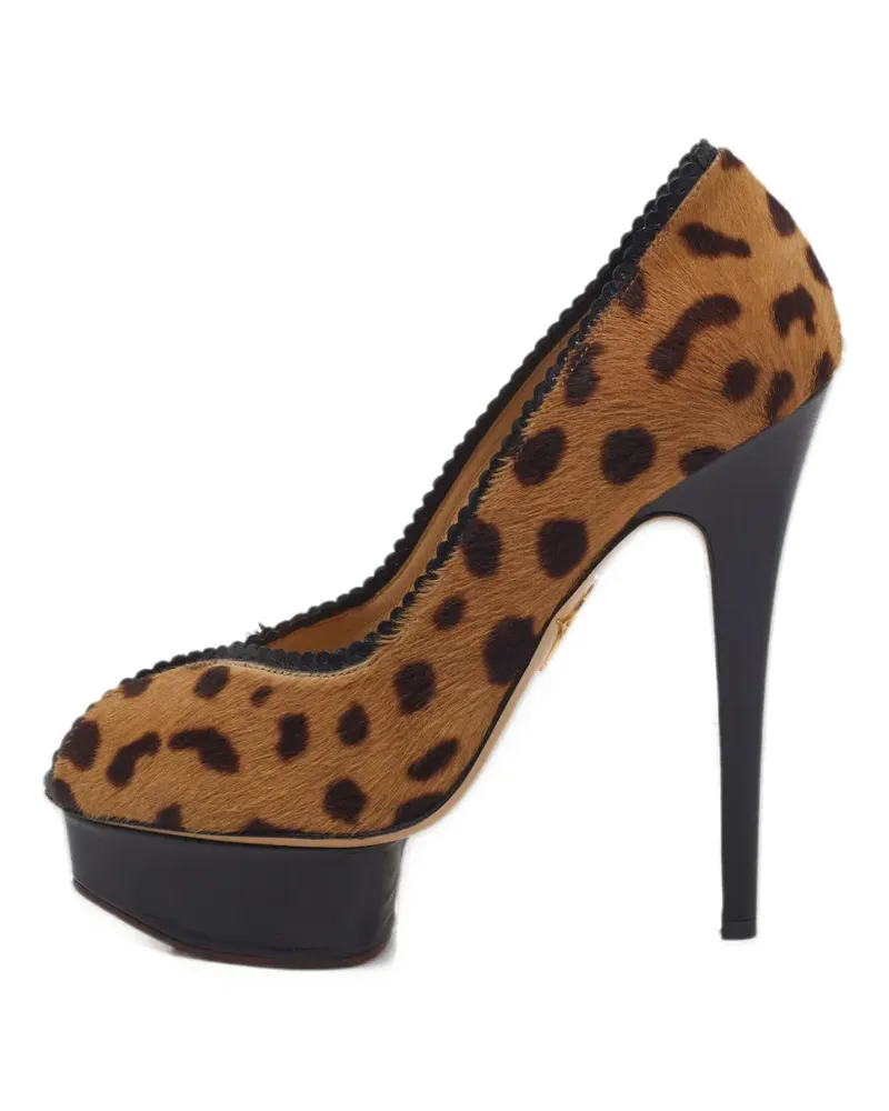 Charlotte Olympia Dolly leopard-print platform pumps - Braun Braun