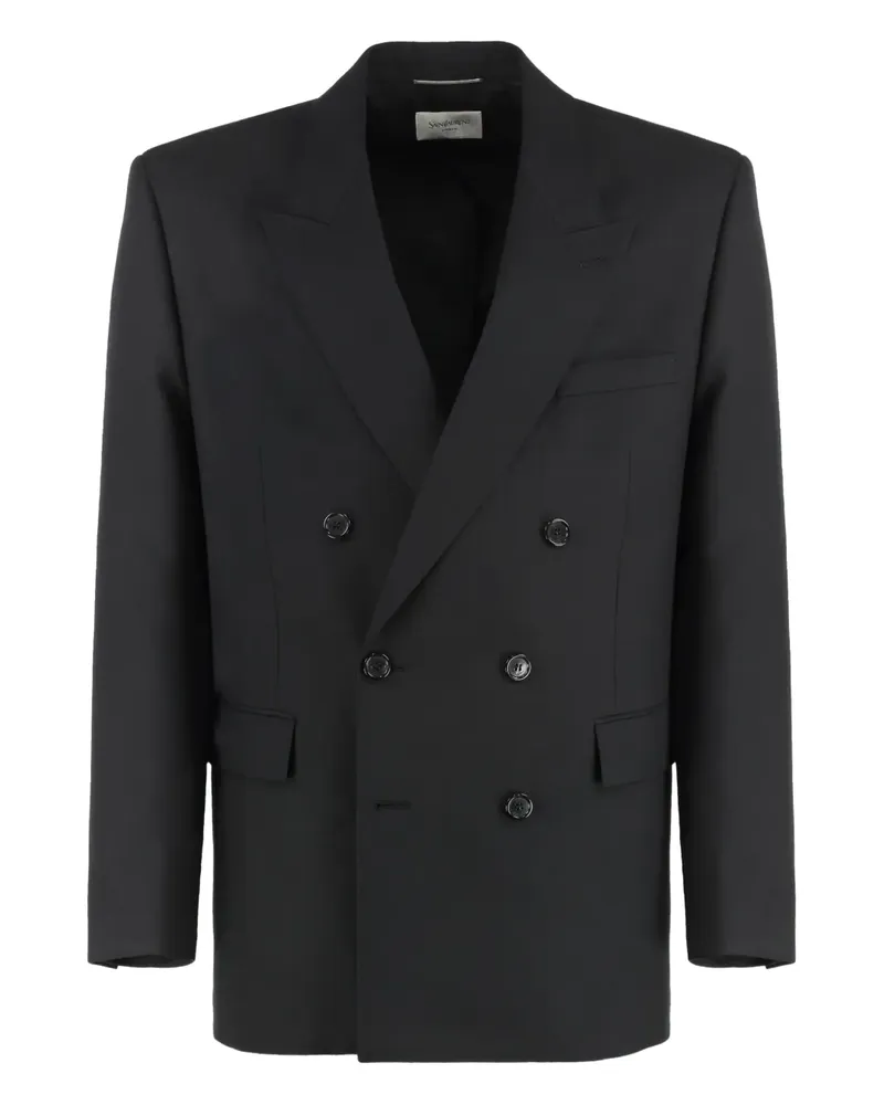Saint Laurent Doppelreihiges Sakko - Schwarz Schwarz