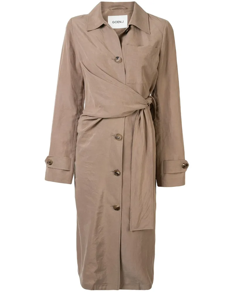 GOEN.J Trenchcoat mit Schleife - Braun Braun
