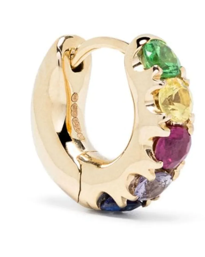 Roxanne First 14kt Rainbow Gelbgoldohrring mit Saphir Gold