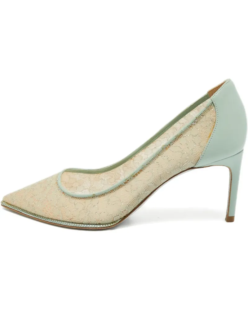 René Caovilla Pumps mit Spitze - Nude Nude