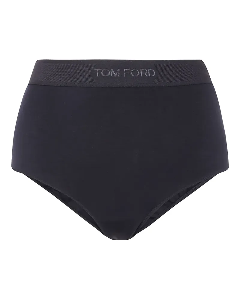 Tom Ford Slip mit Logo-Print - Schwarz Schwarz