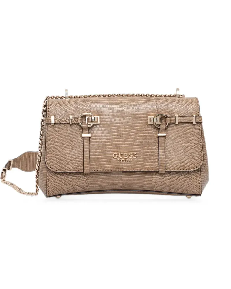 Guess lizard-effect shoulder bag - Nude Nude