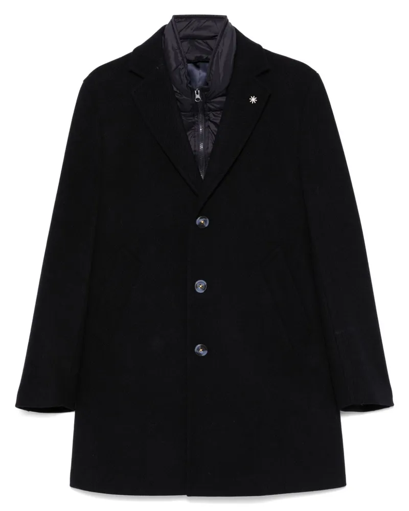 Manuel Ritz Mantel aus Twill - Blau Blau