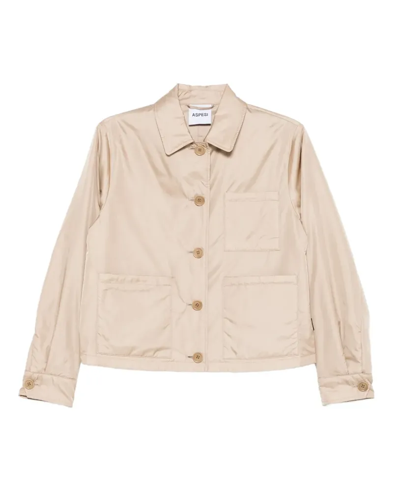 ASPESI Geknöpfte Jacke mit aufgesetzten Taschen - Nude Nude