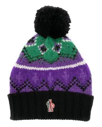 Moncler Gestrickte Beanie Violett