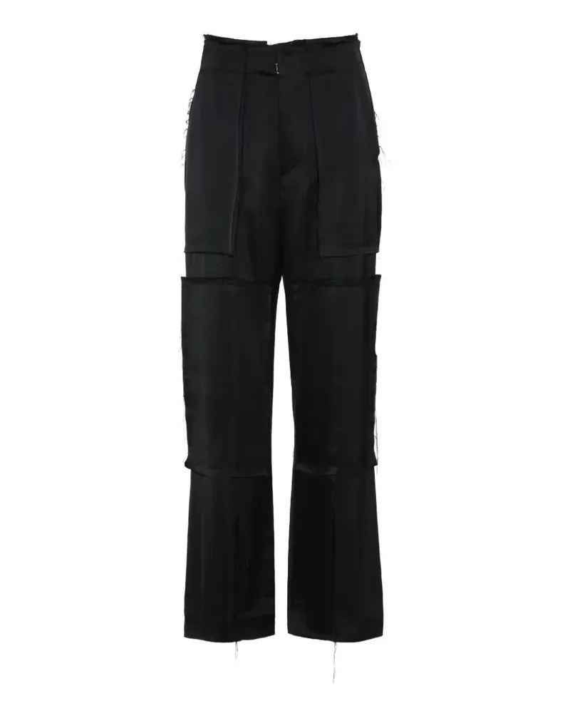 Maison Margiela Hose mit ungesäumten Kanten - Schwarz Schwarz