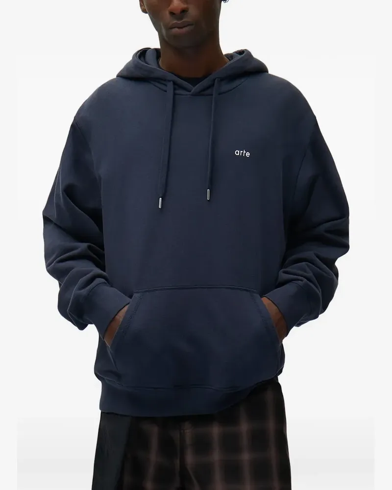 Arte Antwerp logo-embroidered hoodie - Blau Blau
