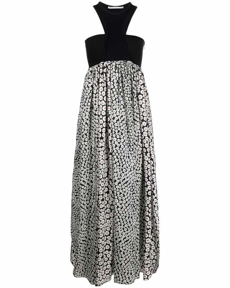 Stella McCartney Kleid mit Blumen-Print - Schwarz Schwarz