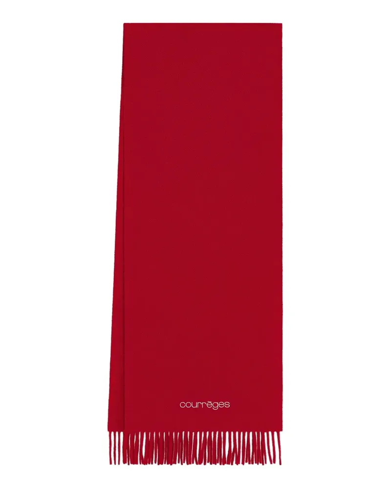 Courrèges Schal mit Stickerei - Rot Rot