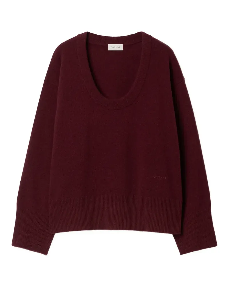 House of Dagmar scoop-neck wool sweater - Rot Rot