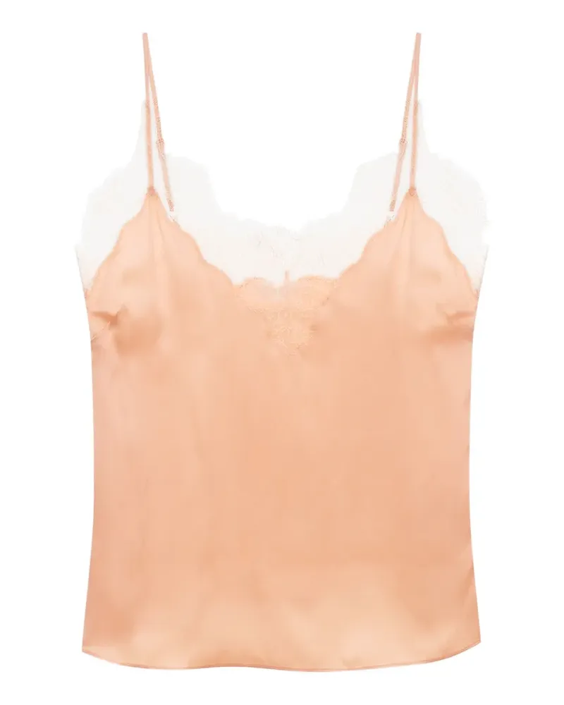 Anine Bing Mael Camisole-Top mit Spitzenbesatz - Orange Orange