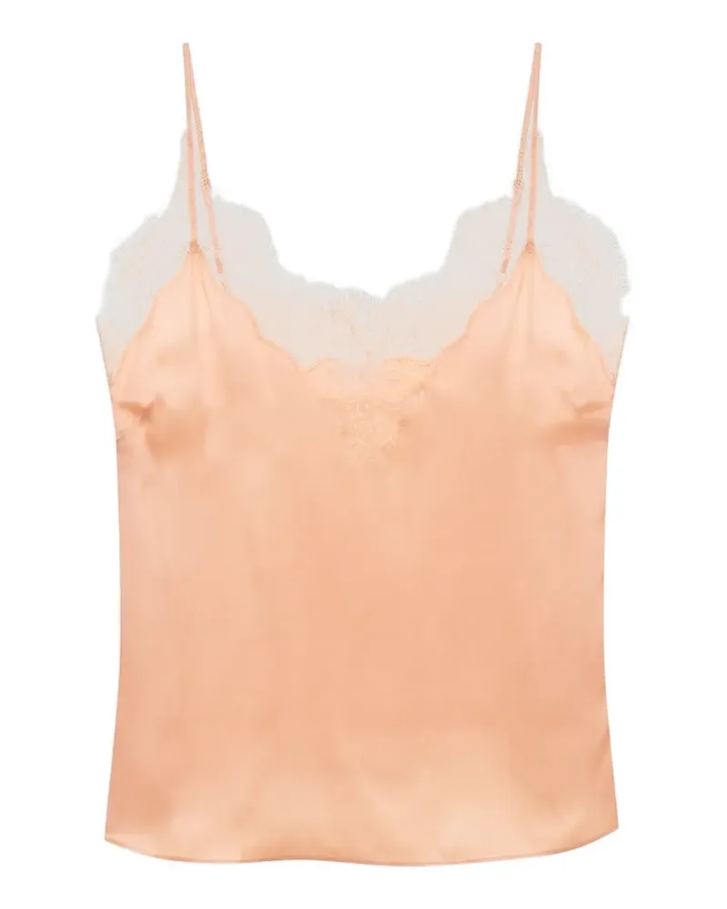 Anine Bing Mael Camisole-Top mit Spitzenbesatz - Orange Orange