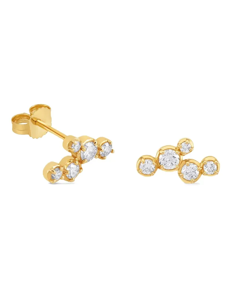 Dower & Hall 14kt Stargazer Gelbgoldohrringe mit Diamanten Gold