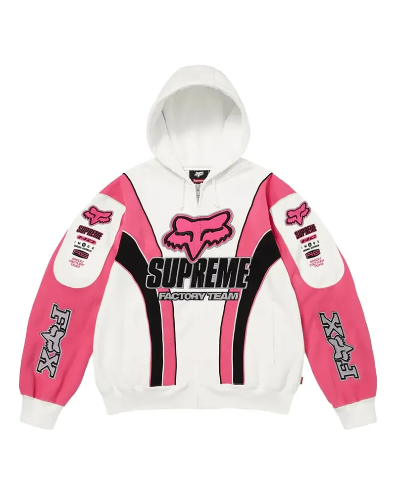 Supreme Being x Fox Racing® zip-up hoodie - Weiß Weiß