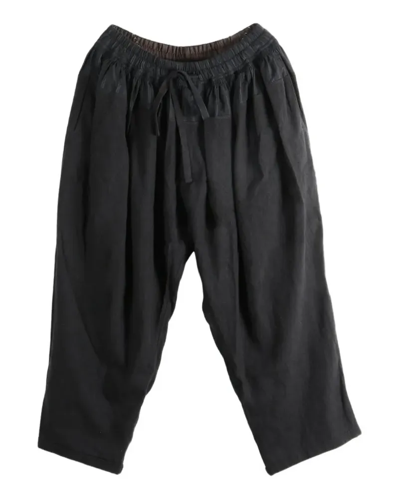 Ziggy Chen drawstring elasticated trousers - Schwarz Schwarz