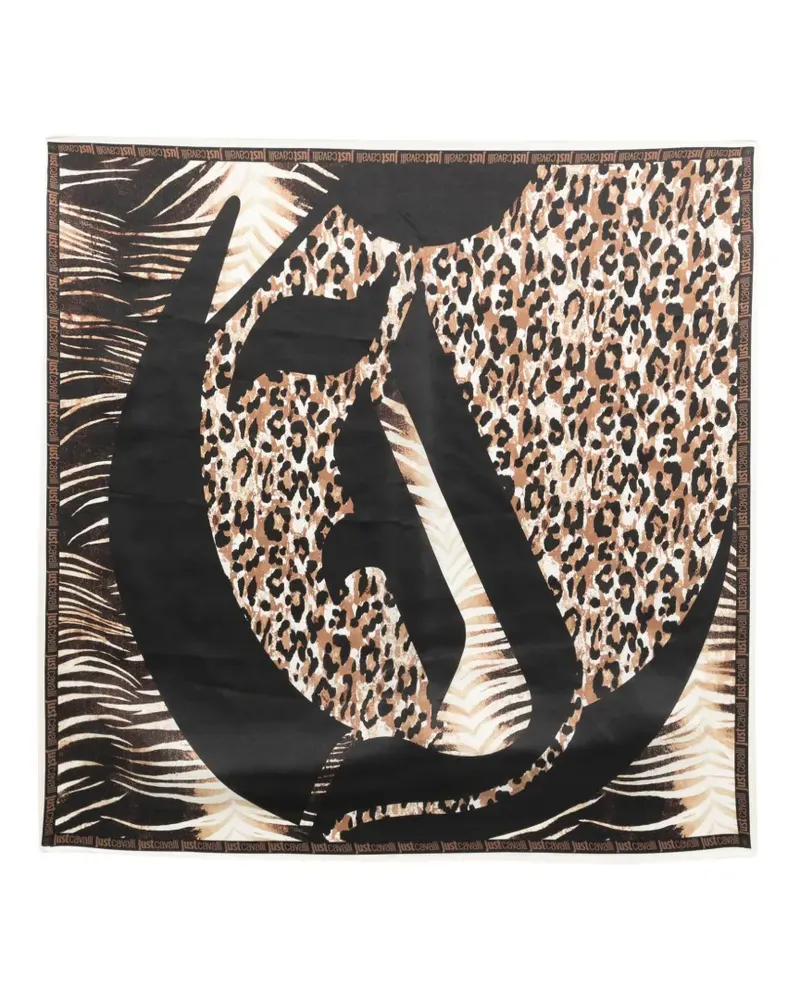 Just Cavalli Schal mit Tier-Print - Schwarz Schwarz