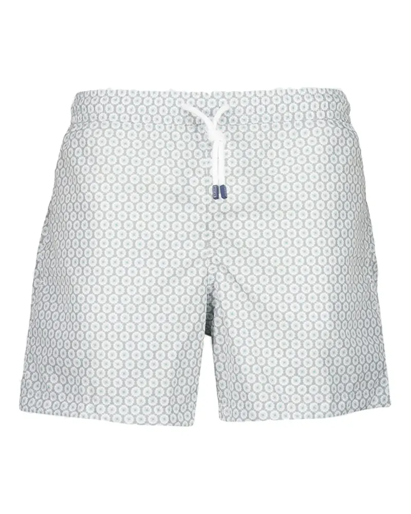 Fedeli Badeshorts mit geometrischem Print - Grau Grau