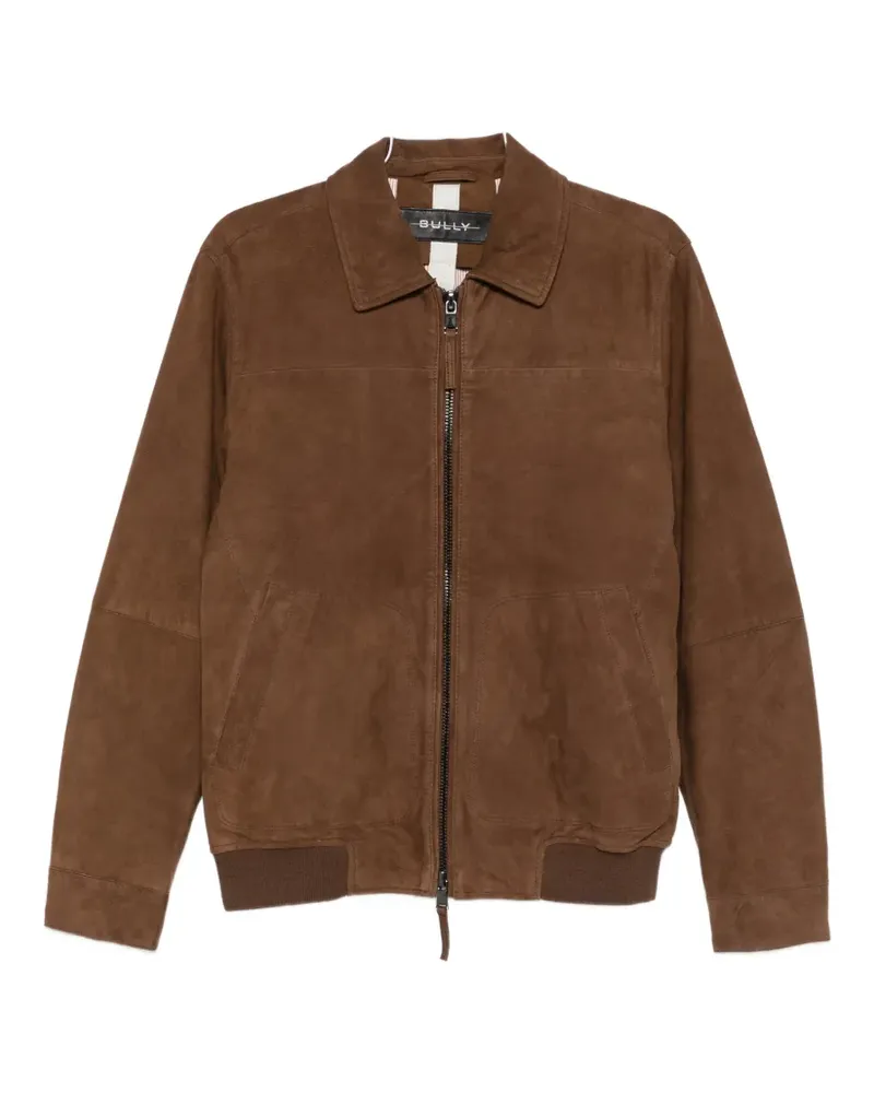 Bully zip-up suede jacket - Braun Braun