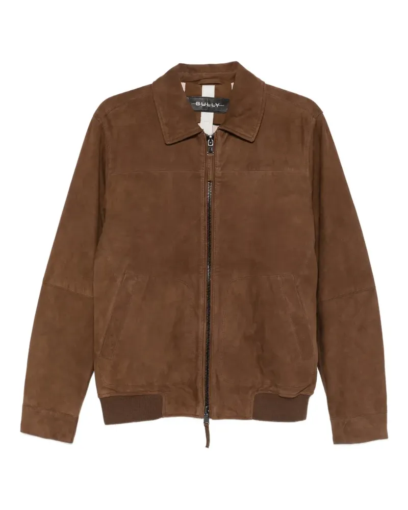 Bully zip-up suede jacket - Braun Braun