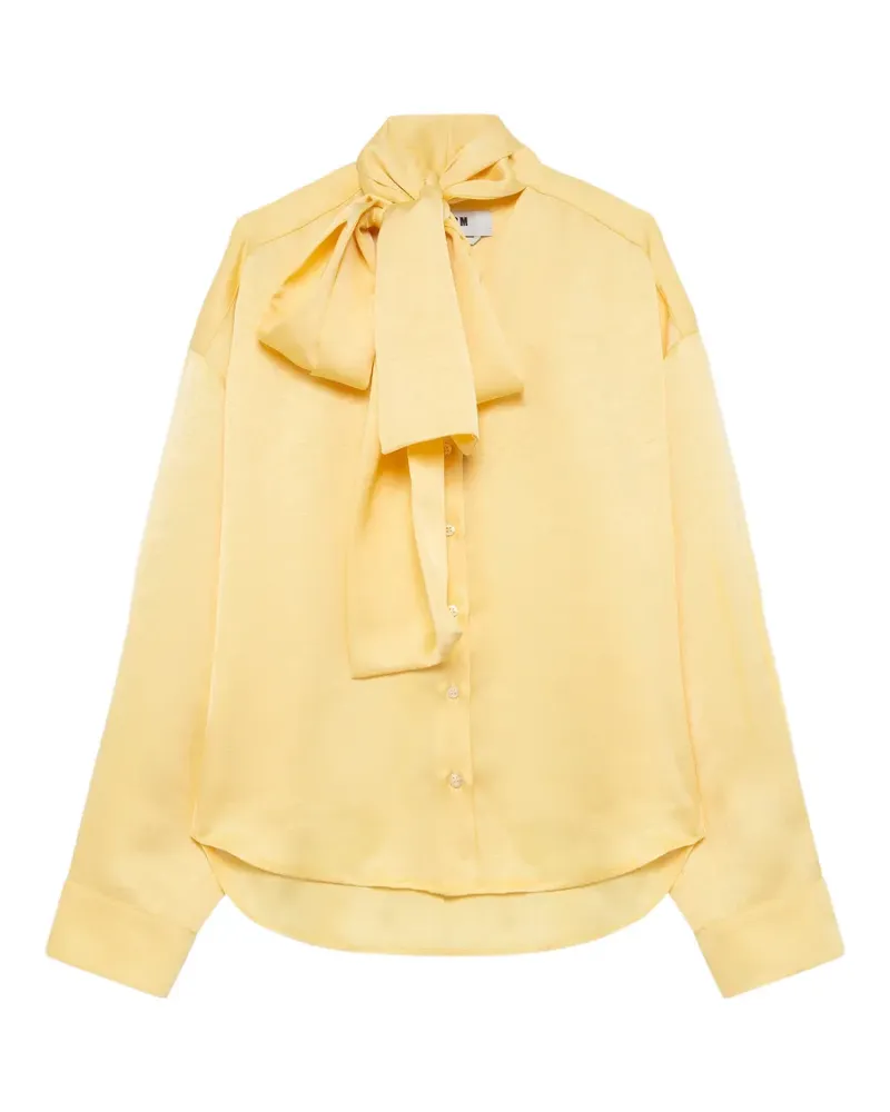 MSGM Bluse mit Schleifenkragen - Gelb Gelb