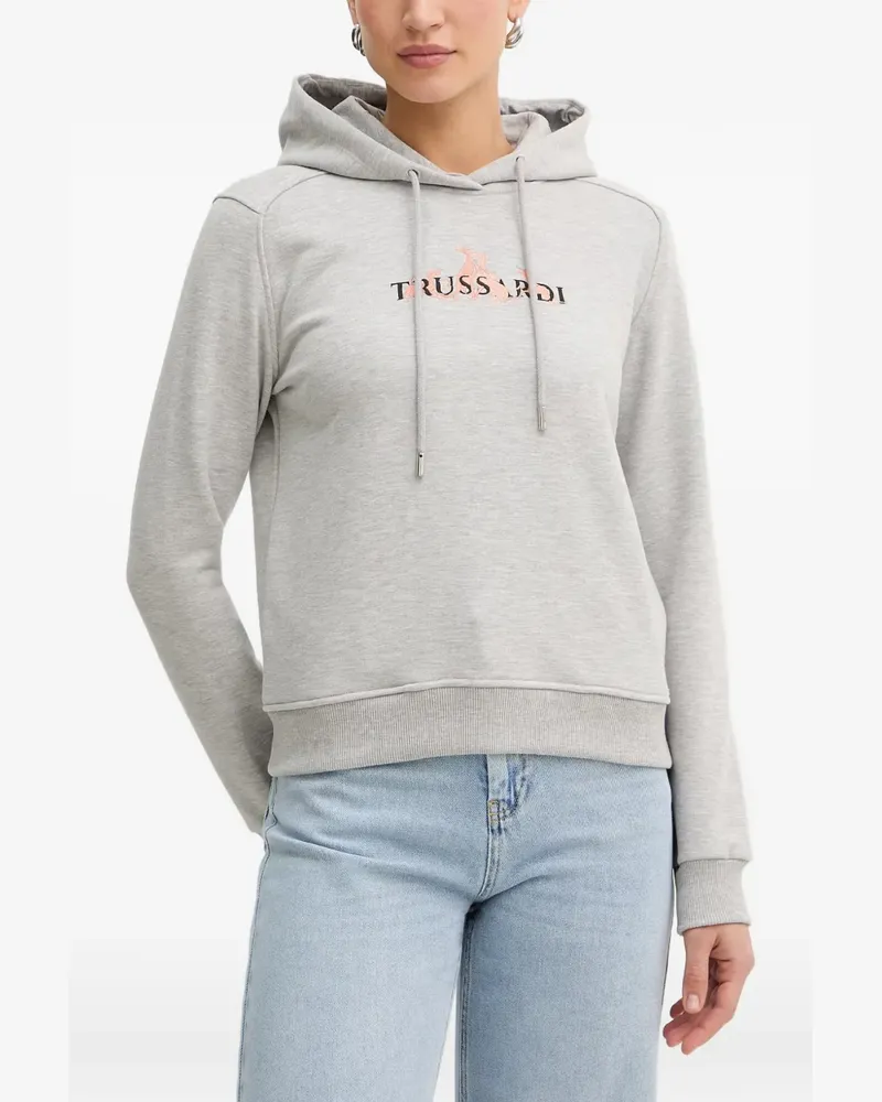 Trussardi Hoodie mit Logo - Grau Grau