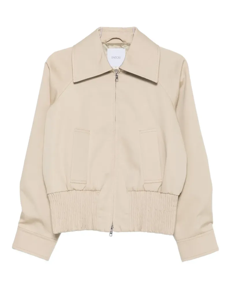 Patou zip-fastening pointed-collar jacket - Nude Nude