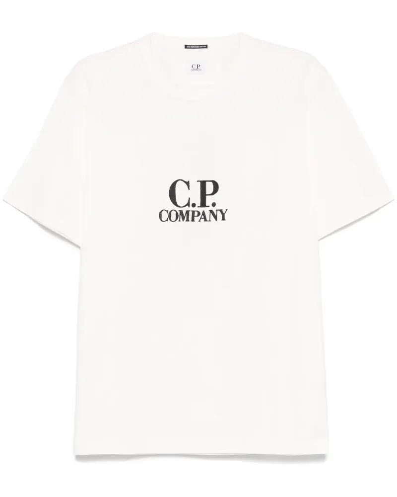 C.P. Company T-Shirt mit British Sailor-Stickerei - Weiß Weiß