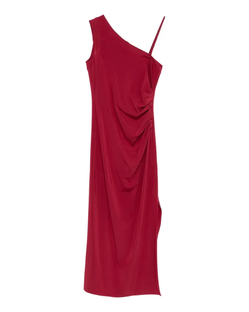 Max Mara asymmetric draped midi dress - Rot Rot