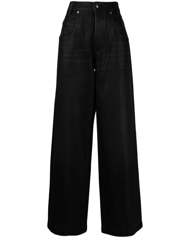 Alexander Wang Weite High-Rise-Jeans Schwarz