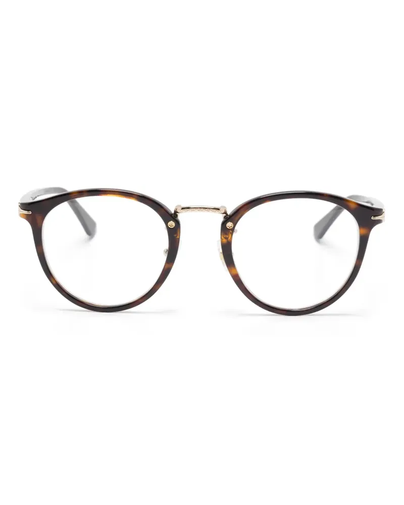 Montblanc Brille mit rundem Gestell - Braun Braun