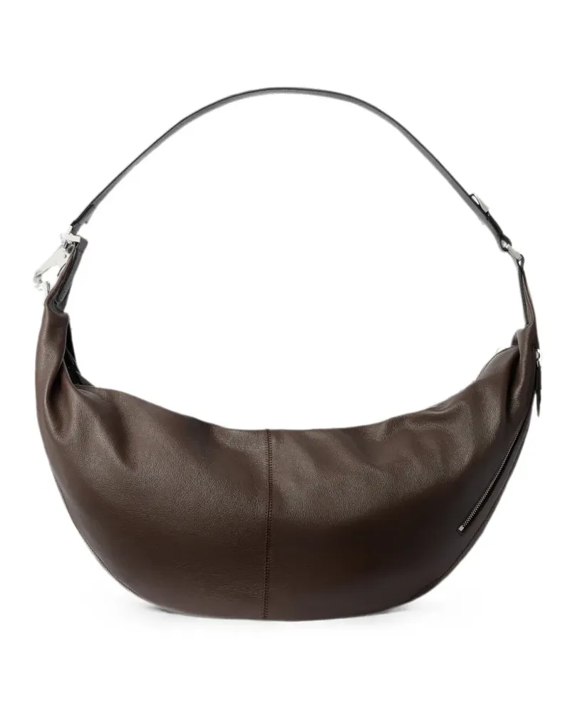 Christophe Lemaire Große Quiver Clutch aus Leder - Braun Braun