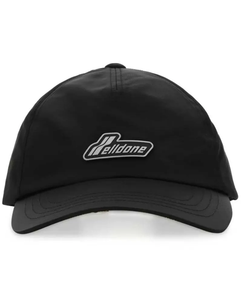 WE 11 DONE Baseballkappe mit Logo-Stickerei - Schwarz Schwarz