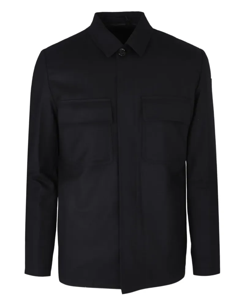 LARDINI pocket shirt jacket - Schwarz Schwarz