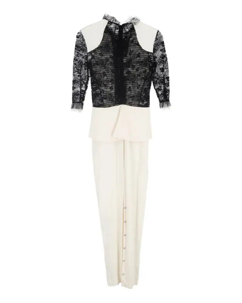 Alessandra Rich lace bow-detail maxi dress - Weiß Weiß