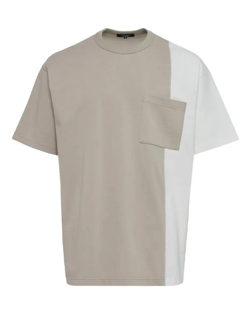 Comme des Garçons T-Shirt mit zweifarbigen Einsätzen - Nude Nude