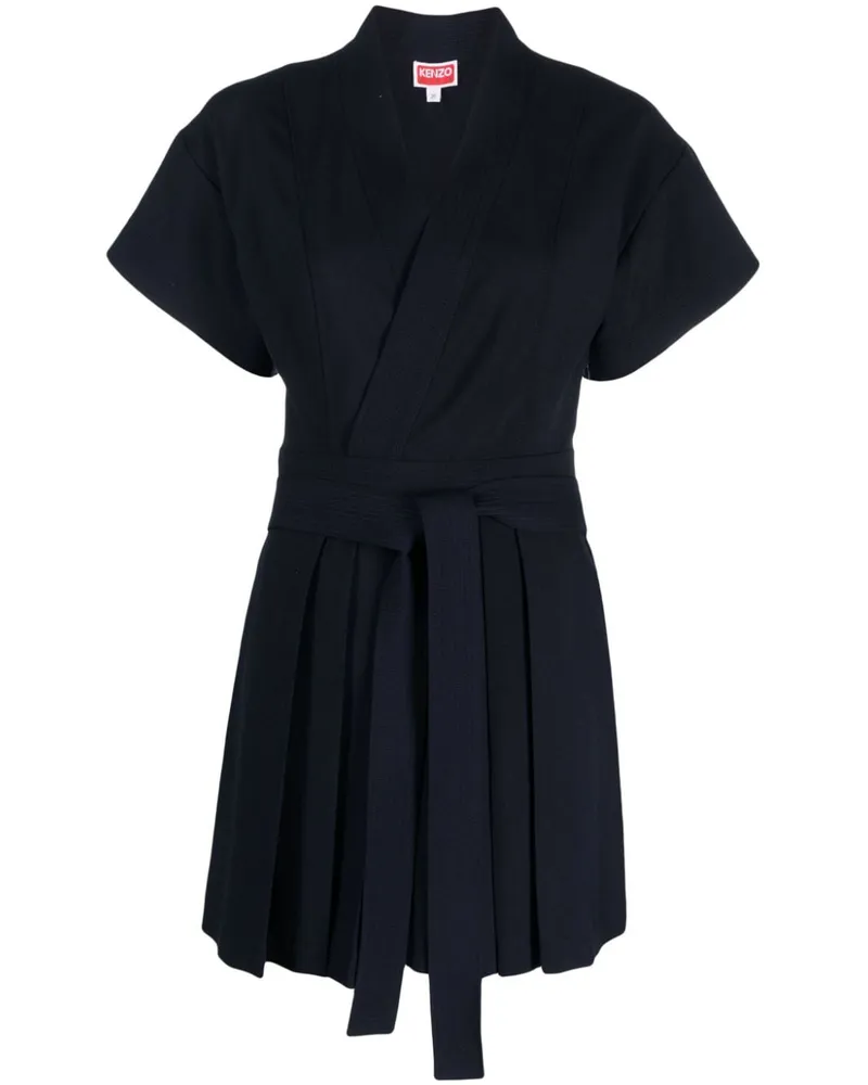 Kenzo Minikleid mit Falten - Blau Blau