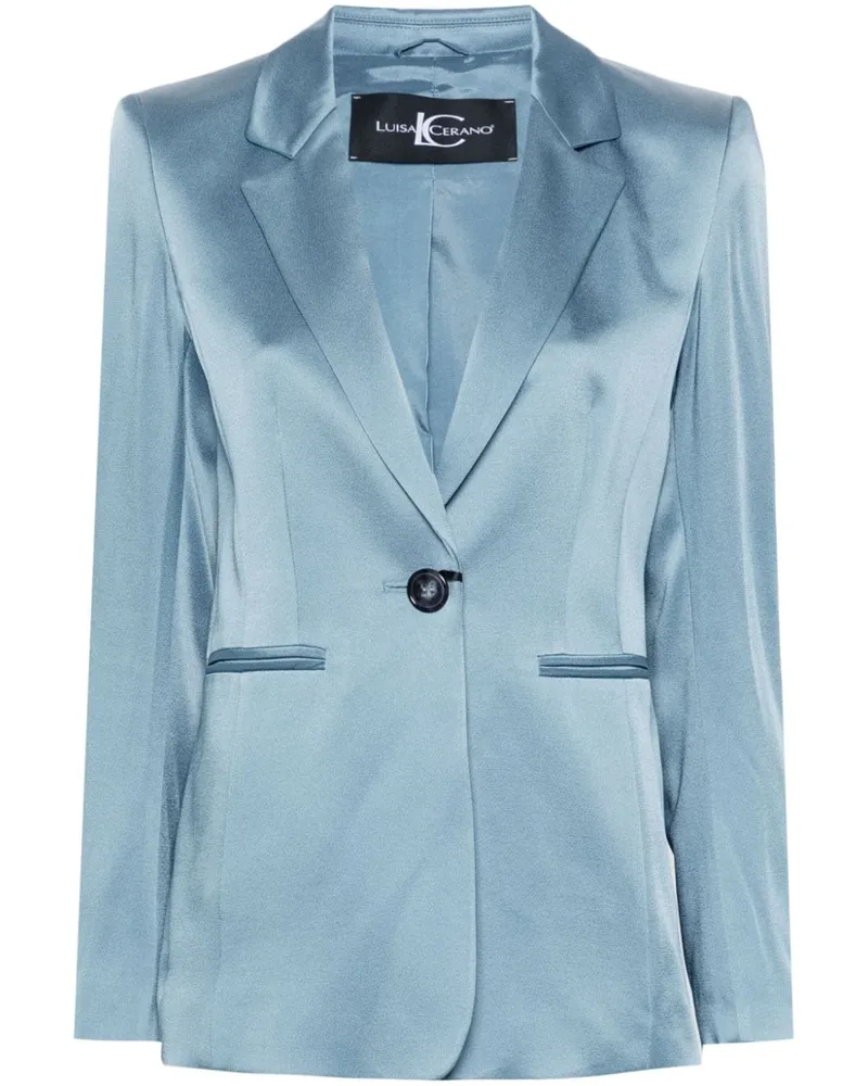 Luisa Cerano Blazer aus Satin Blau