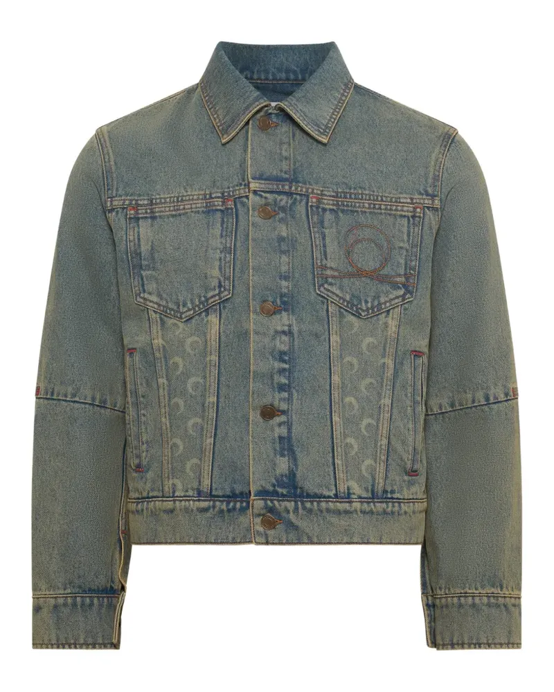 Marine Serre Moon Laser Jeansjacke - Blau Blau