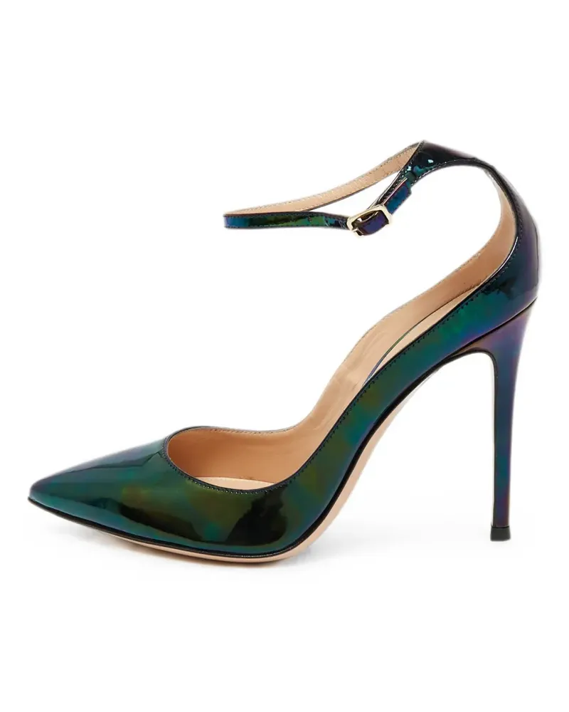 Gianvito Rossi Iridescent leather heeled pumps - Schwarz Schwarz