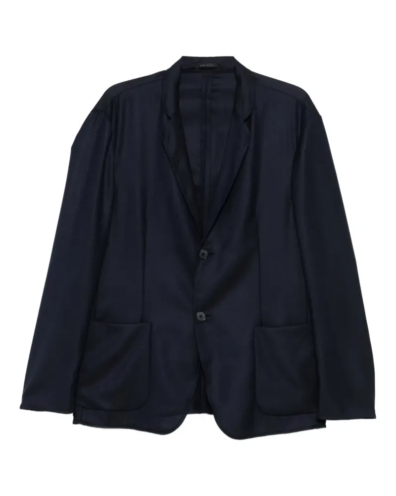 Giorgio Armani Blazer mit Fischgrätenmuster - Blau Blau