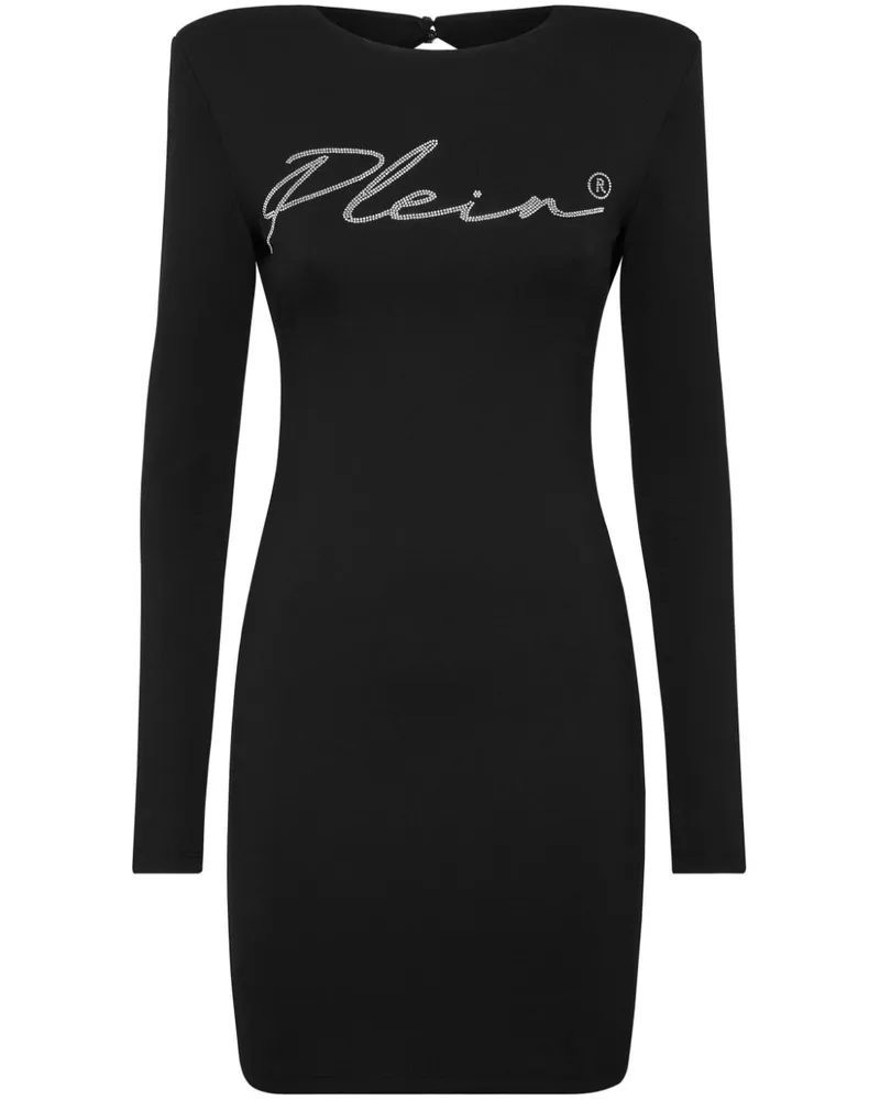 Philipp Plein Minikleid mit Kristallen - Schwarz Schwarz