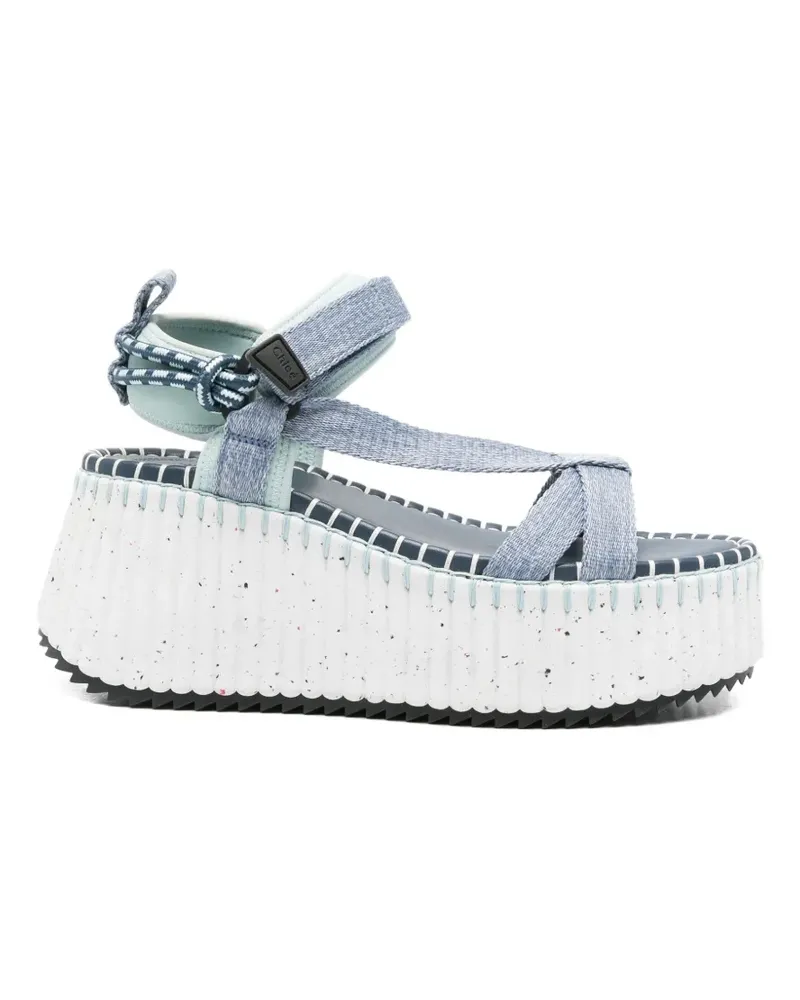 Chloé platform touch-strap sandals - Blau Blau