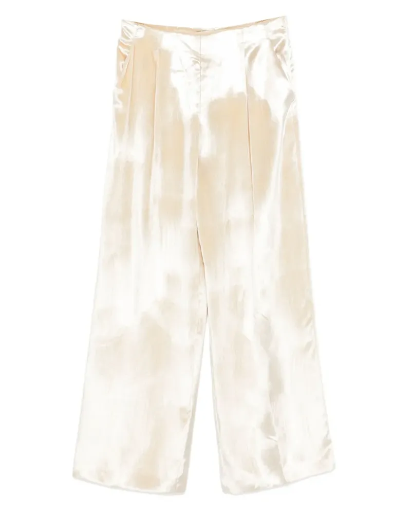 Alberta Ferretti Plisseehose mit geradem Schnitt - Nude Nude